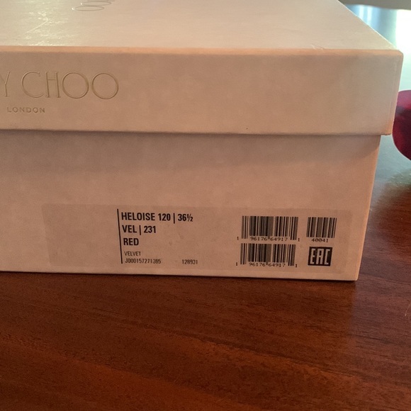 New‼️ Jimmy Choo Heloise 120 Red Velvet Platform Heels

Sale Price $950 - Picture 15 of 16